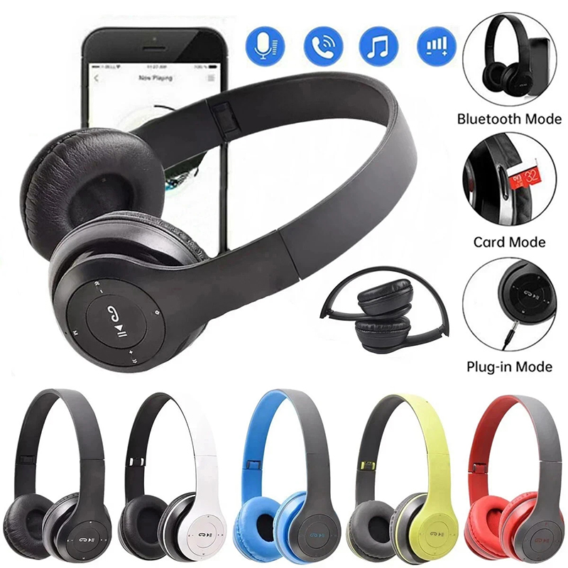 Pc Gaming Earphones - ชุดหูฟังบลูทูธหูฟังไร้สายแบบครอบหูไฮไฟสเตอริโอหูฟังลดเสียงรบกวนกีฬาเล่นเกมพร้อมไมโครโฟนสำหรับไอโฟน เสี่ยวมี่ พีซี