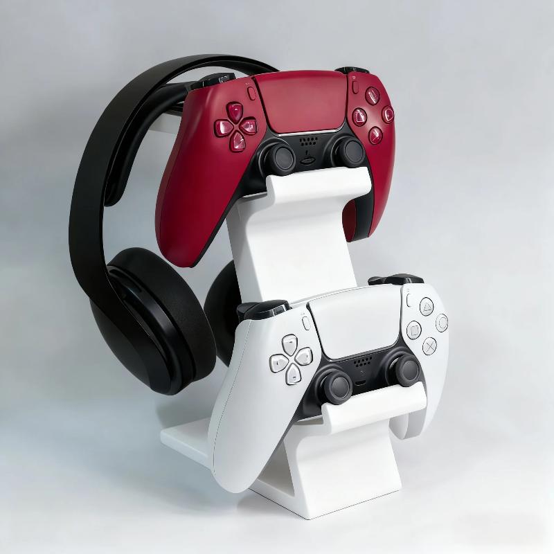 Headset Stand - ● ขาตั้งคอนโทรลเลอร์ 3-in-1 สำหรับโต๊ะทำงาน พร้อมที่วางหูฟัง อุปกรณ์จัดระเบียบสำหรับเกม