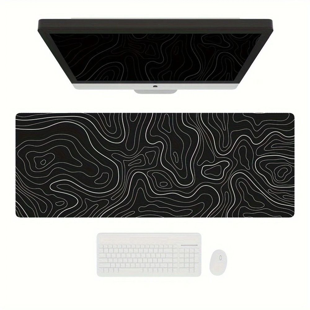 Gaming Desk Mat - แผ่นรองเมาส์สำหรับเล่นเกมระดับมืออาชีพ รูปทรงภูมิประเทศ กันลื่น ทนทานต่อการสึกหรอ แผ่นรองคีย์บอร์ด แผ่นรองคีย์บอร์ดคอมพิวเตอร์