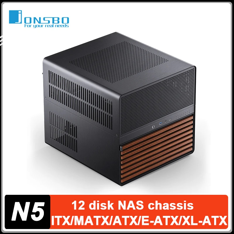 Atx Power Supply - เคส JONSBO N5 สีดำ สำหรับ NAS