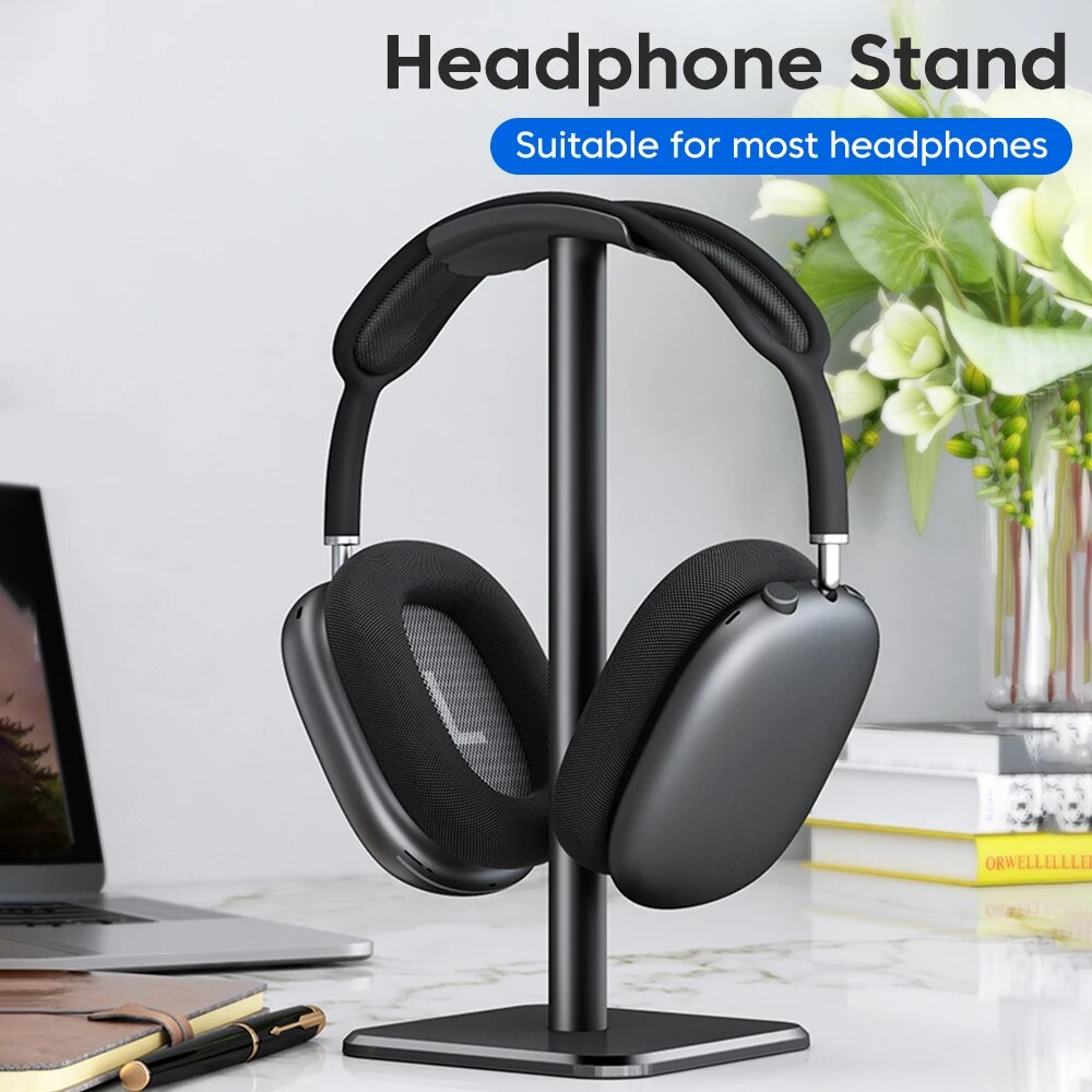 Headset Stand - Universal ขาตั้งหูฟังอลูมิเนียมชุดหูฟังสําหรับหูฟังสําหรับเล่นเกมเดสก์ท็อปหูฟังผู้ถือสนับสนุน