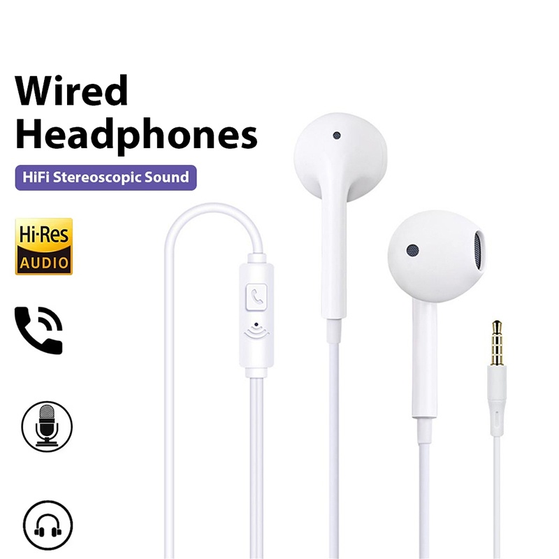 Pc Gaming Earphones - หูฟังแบบมีสายขนาด 3.5 มม. หูฟังชนิดใส่ในหู เสียงเบสคุณภาพสูง หูฟังสำหรับเล่นกีฬา