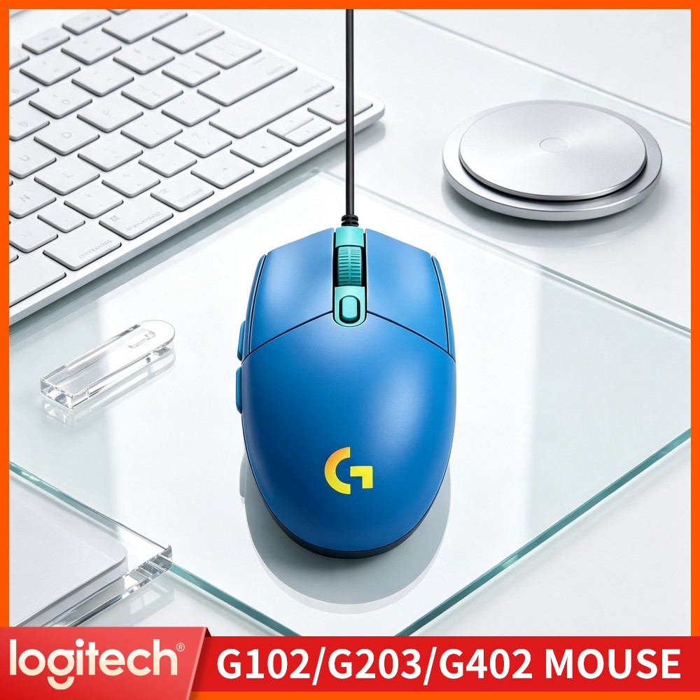 Pc Gaming Entry Level - เมาส์เกมมิ่งแบบมีสาย Logitech G203 พร้อมสวิตช์เปลี่ยน DPI อย่างรวดเร็ว