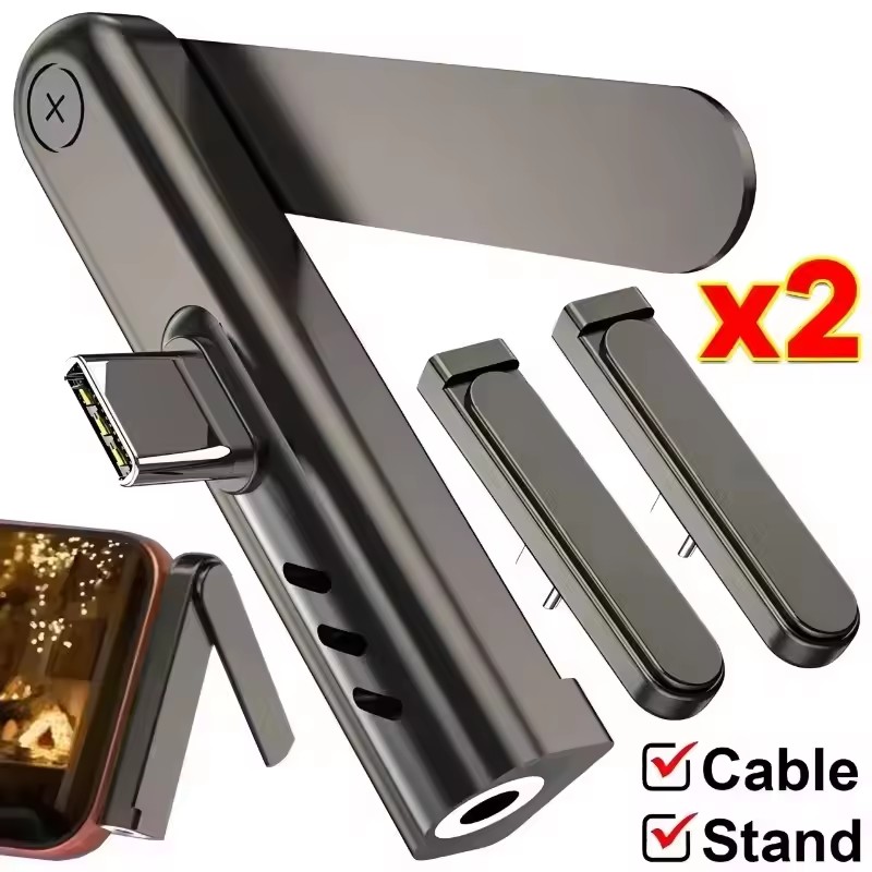 2/1PCS แบบพกพา USB C ถึง 3.5 ม - Headset Stand บทวิจารณ์และราคา