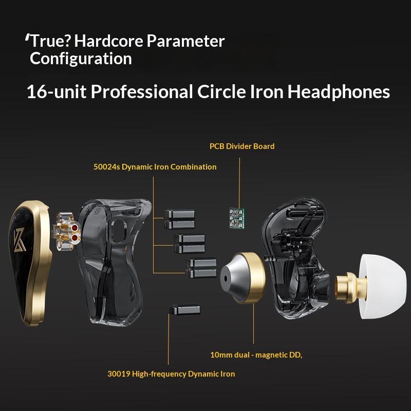 หูฟังแบบมีสาย KZ ZAS พร้อมเทคโ - Pc Gaming Earphones บทวิจารณ์และราคา