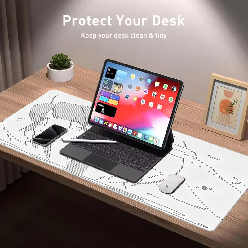 แผ่นรองเมาส์หนังลายการ์ตูนอนิเ - Gaming Desk Mat บทวิจารณ์และราคา